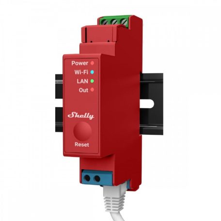 Shelly PRO 1PM DIN-sínre szerelhető WiFi + Ethernet kompatibilis, 16A okosrelé, áramfogyasztás-méréssel