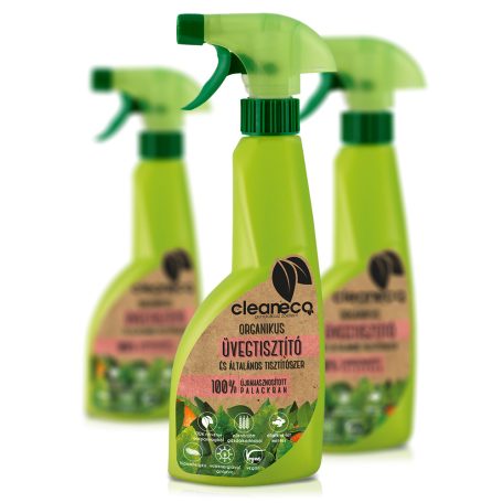 CLEANECO Organikus Üvegtisztító és Általános Tisztítószer 0,5L • újrahasznosított csomagolásban