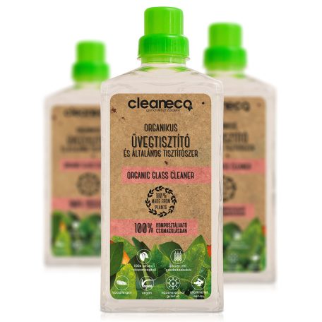 CLEANECO Organikus Üvegtisztító és Általános Tisztítószer 1L • komposztálható csomagolásban