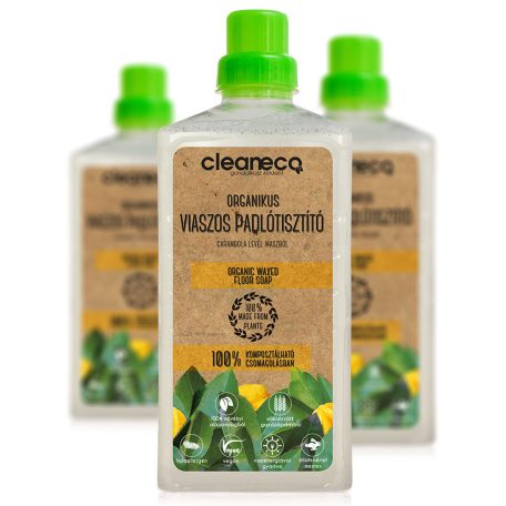 CLEANECO Organikus Viaszos Padlótisztító - carambola levél viaszból 1L • komposztálható csomagolásban