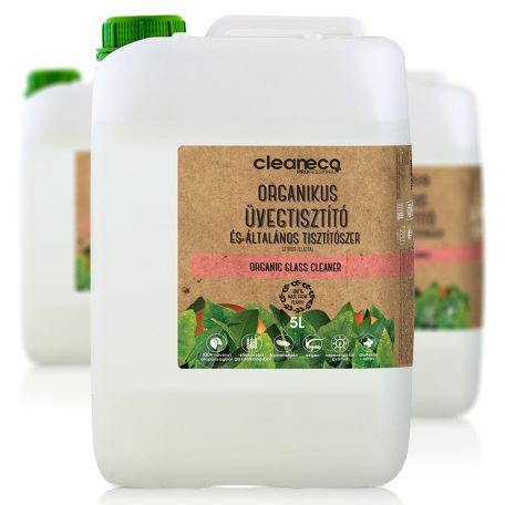 CLEANECO Organikus Üvegtisztító és Általános Tisztítószer, munkaoldat 5L - újrahasznosított csomagolásban