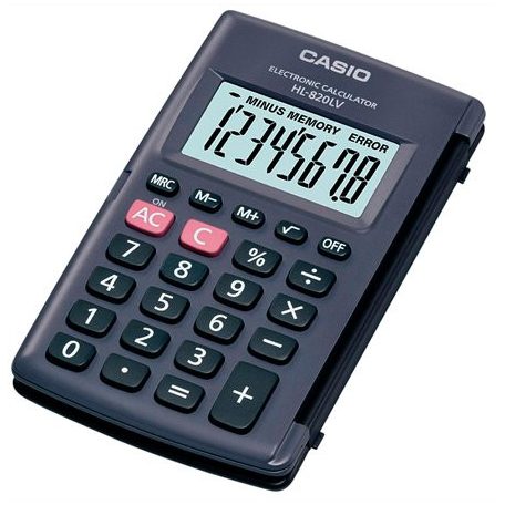 CASIO Zsebszámológép,  8 számjegy,   "HL-820LV"