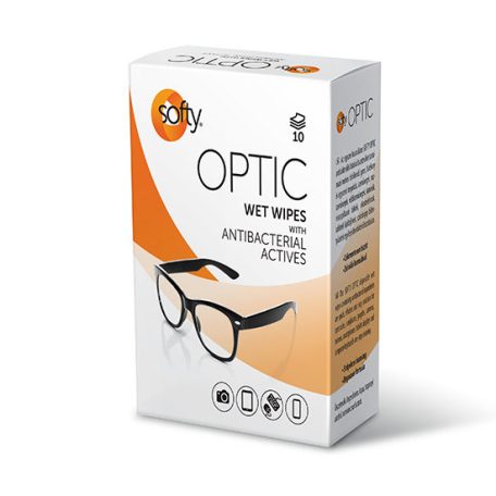 Softy Optic clean egylapos törlőkendő papírdobozban