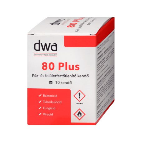 DWA 80 Plus Egylapos fertőtlenítő kendő (10 db/doboz)