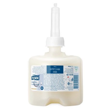 TORK Folyékony szappan, 0,475 l, S2 rendszer,  "Dispenser Soap Liquid Mini Mild", enyhén illatosított