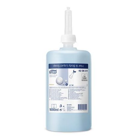 TORK Folyékony szappan, 1 l, S1 rendszer,  "Premium Soap Liquid Hair&Body"