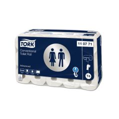 TORK Toalettpapír, T4 rendszer, 2 rétegű, 50 m, , fehér