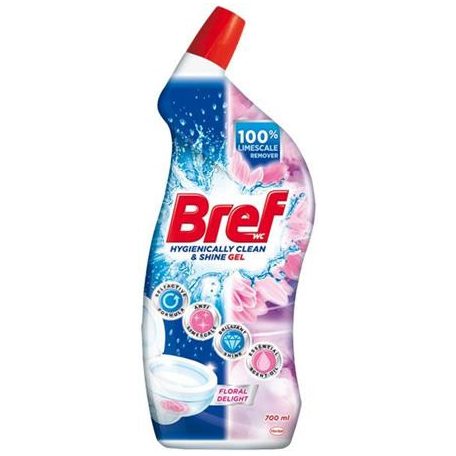 BREF WC-tisztítógél, 700 ml, virág