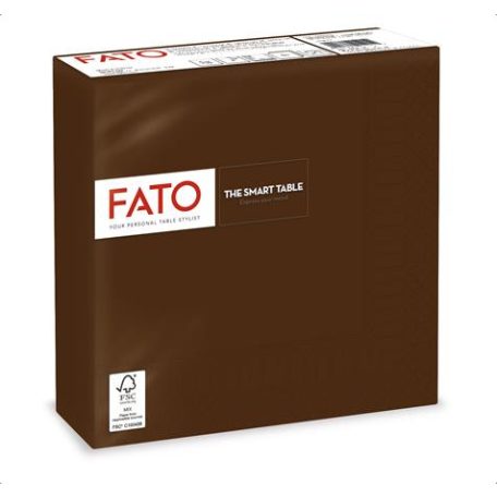 FATO Szalvéta, 1/4 hajtogatott, 33x33 cm,  "Smart Table", csokoládé barna