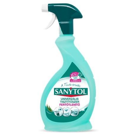 Általános tisztító- és fertőtlenítő spray, 500 ml, SANYTOL, eukaliptusz