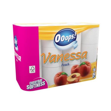 VANESSA Toalettpapír, 3 rétegű, 24 tekercses, "Vanessa"