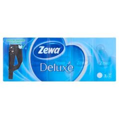   Papír zsebkendő, 3 rétegű, 10x10 db, ZEWA "Deluxe", illatmentes