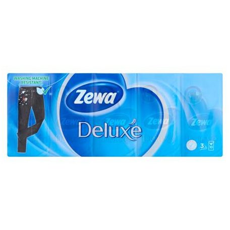 Papír zsebkendő, 3 rétegű, 10x10 db, ZEWA "Deluxe", illatmentes