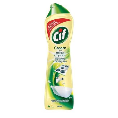 CIF Súrolószer, 720 g/ 500 ml,  "Cream" citrom illat