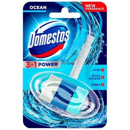 DOMESTOS WC frissítő rúd, illatgéllel, 40 g,  "3 in 1", óceán