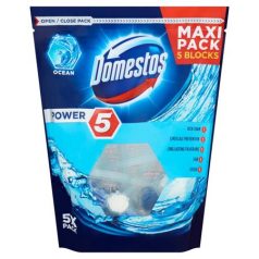   DOMESTOS WC fertőtlenítő, 5x55 g,  "Power 5", óceán