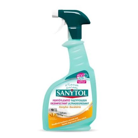 Konyhai felülettisztító- és fertőtlenítő spray, 500 ml, SANYTOL