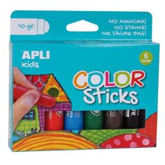   Tempera stift készlet, APLI "Kids", 6 különböző szín