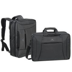   Notebook táska, hátizsákká alakítható, 16", RIVACASE "Central 8290", fekete