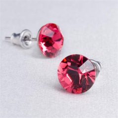   Fülbevaló, SWAROVSKI® kristállyal, eper színű, 8mm, ART CRYSTELLA