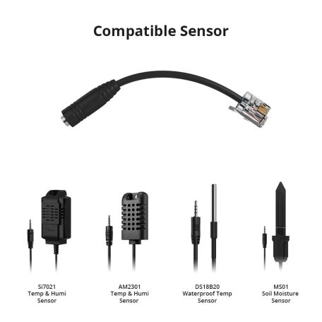 RJ9 adapter (SI7021, DS18B20 és MS01 érzékelők Sonoff THR3 relékhez csatlakoztatásához) / Sonoff AL010