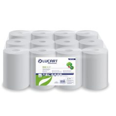   LUCART Kéztörlő, tekercses, 2 rétegű,  "Eco", fehér