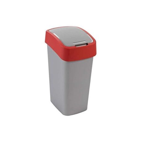 CURVER Billenős szelektív hulladékgyűjtő, műanyag, 50 l, , piros/szürke