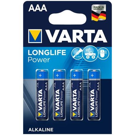 VARTA Longlife Power AAA mikro elem, 4 db,  
