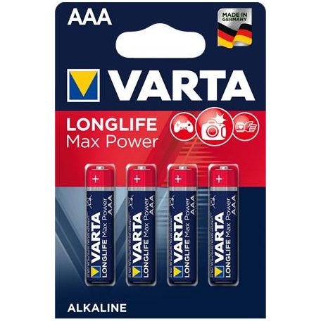 VARTA Longlife Max Power AAA mikro elem, 4 db,  