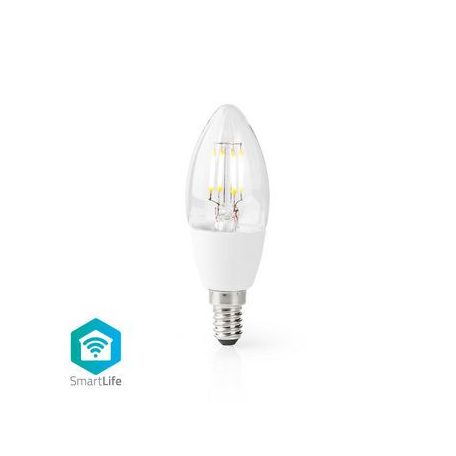 Intelligens Wi-Fi-s LED-lámpa ,E14 ,C37 ,5 W ,400 lm ,Fehér